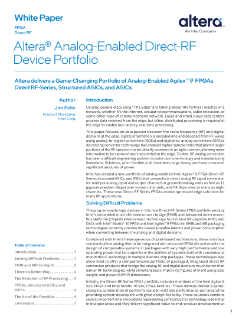 Documento técnico sobre las FPGA Intel® Agilex™ 9 serie Direct RF