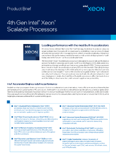 Procesadores escalables Intel® Xeon® de 4ᵃ generación