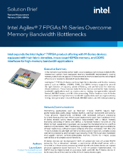 Resuelva los cuellos de botella de ancho de banda de memoria con FPGA Intel®