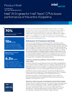 Resumen del producto de procesadores escalables Intel® Xeon® acelerados con IA
