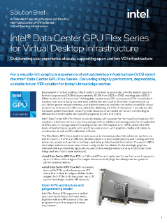 Intel® Data Center GPU Flex Series para infraestructura de escritorio virtual (VDI)