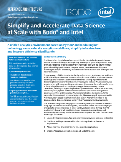 Accelerate Data Science at Scale with Bodo and Intel