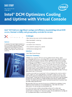 Intel® DCM Optimizes Cooling and Uptime with Virtual Console