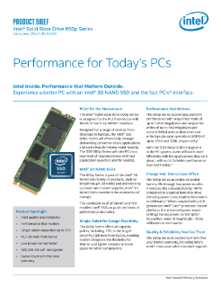 Intel® SSD 600p Series Product Brief