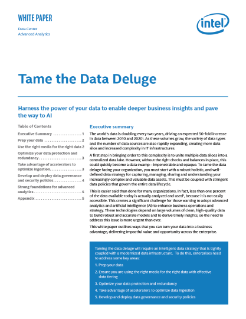 Taming the Analytics Data Deluge