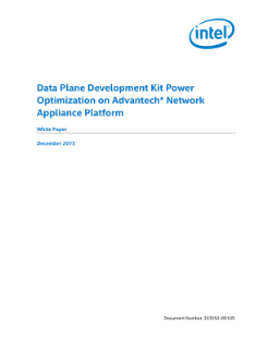 Kit de desarrollo de plano de datos optimización de la potencia en la plataforma de dispositivos de red Advantech *: documentación técnica