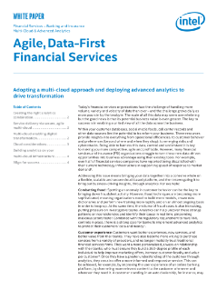 Agile, Data-First Financial Services - A Multi-Cloud Approach