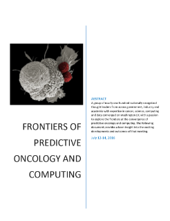 Frontiers at the Convergence of Predictive Oncology and Computing